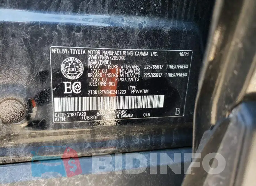 2T3R1RFV8MC241223 Photo# 13