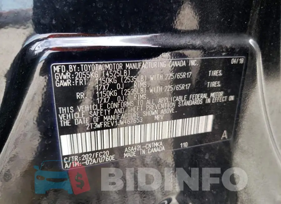 2T3WFREV1JW467653 Photo# 10