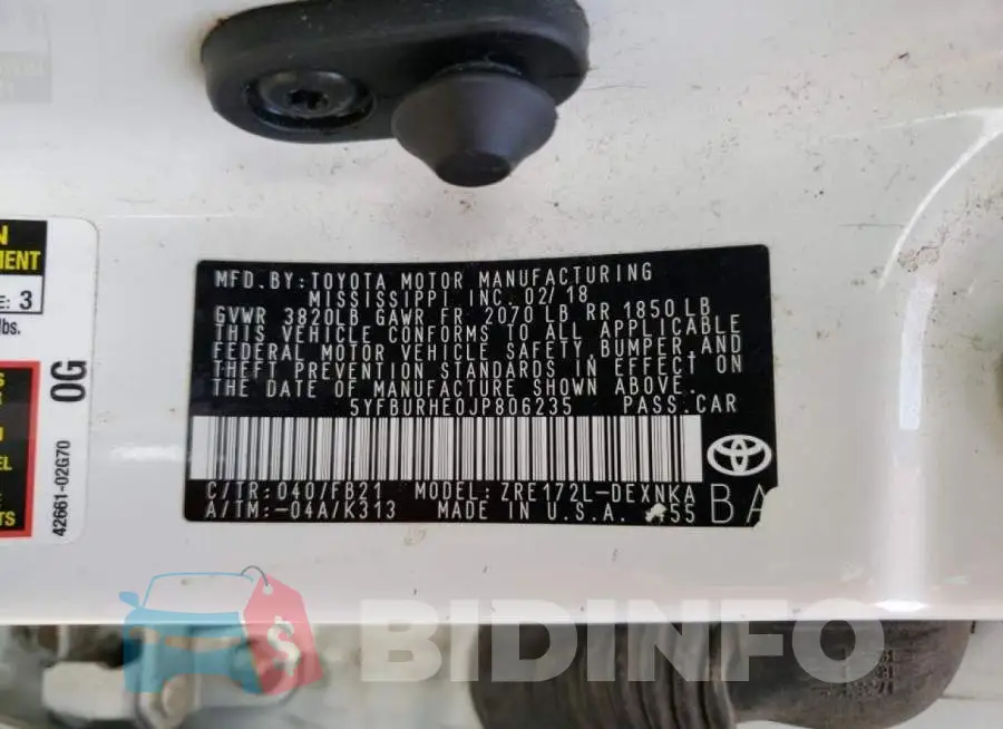 5YFBURHE0JP806235 Photo# 10