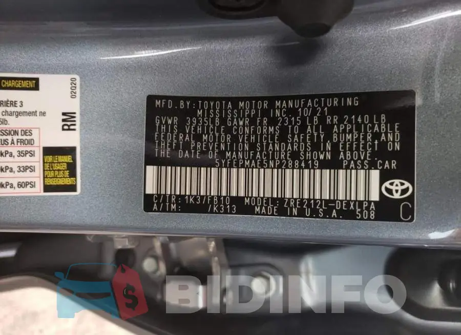 5YFEPMAE5NP288419 Photo# 10