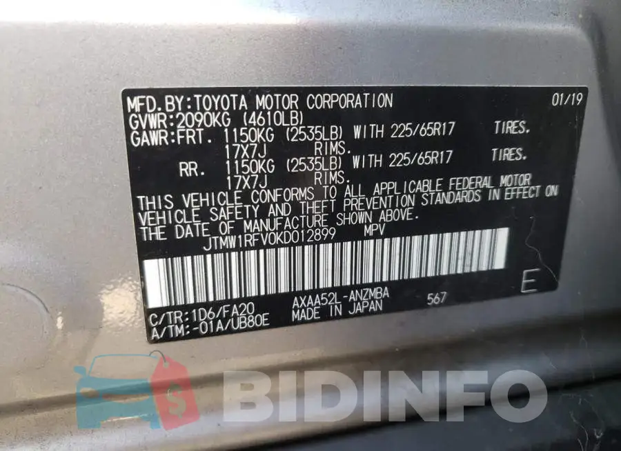 JTMW1RFV0KD012899 Photo# 10