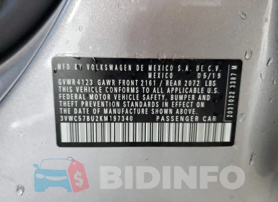 3VWC57BU2KM197340 Photo# 10