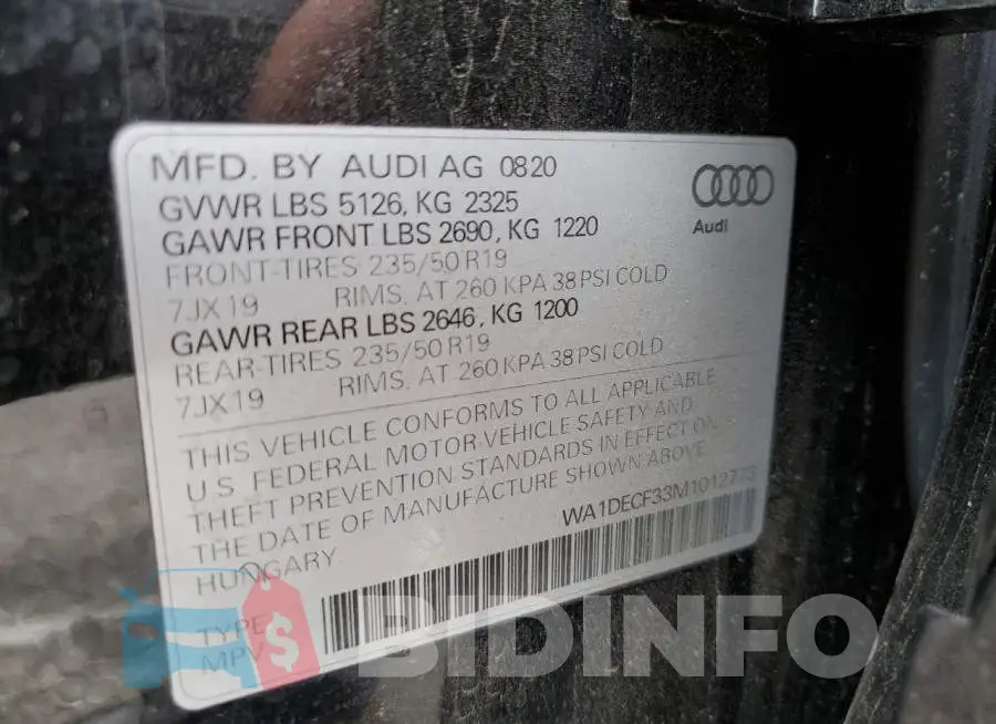 WA1DECF33M1012773 Photo# 10