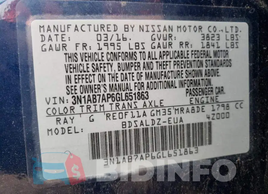 3N1AB7AP6GL651863 Photo# 10