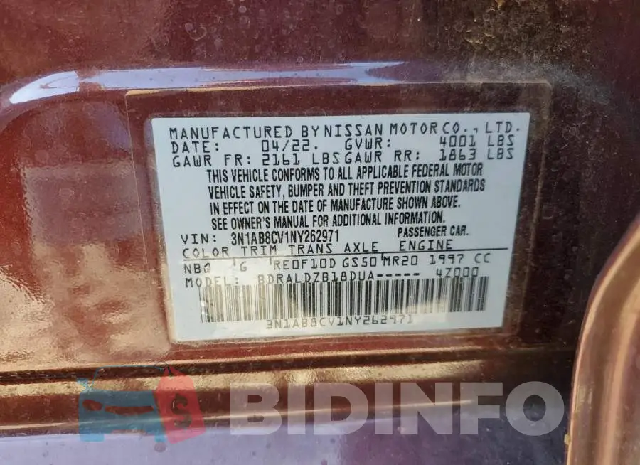 3N1AB8CV1NY262971 Photo# 10