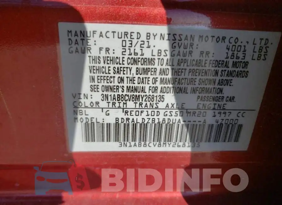 3N1AB8CV8MY268135 Photo# 10