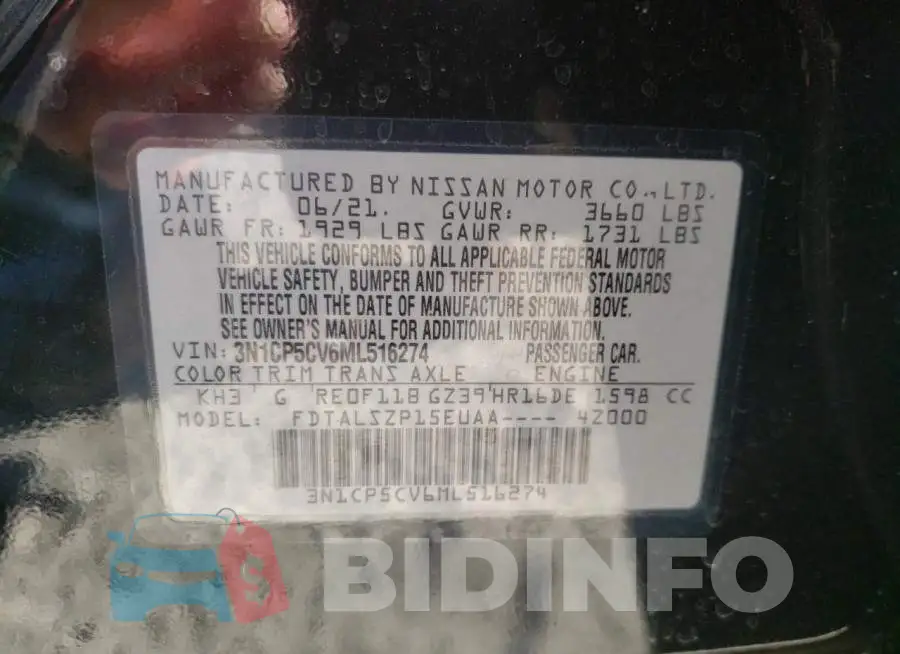 3N1CP5CV6ML516274 Photo# 10