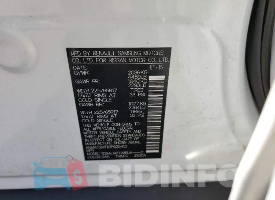 KNMAT2MT1GP625410 Photo# 10