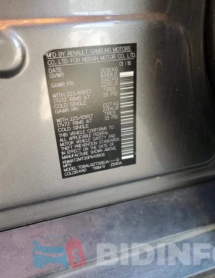 KNMAT2MT3GP649806 Photo# 10
