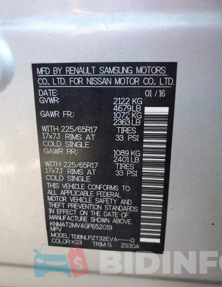 KNMAT2MV4GP652019 Photo# 10