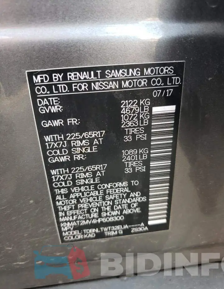 KNMAT2MV4HP608300 Photo# 10