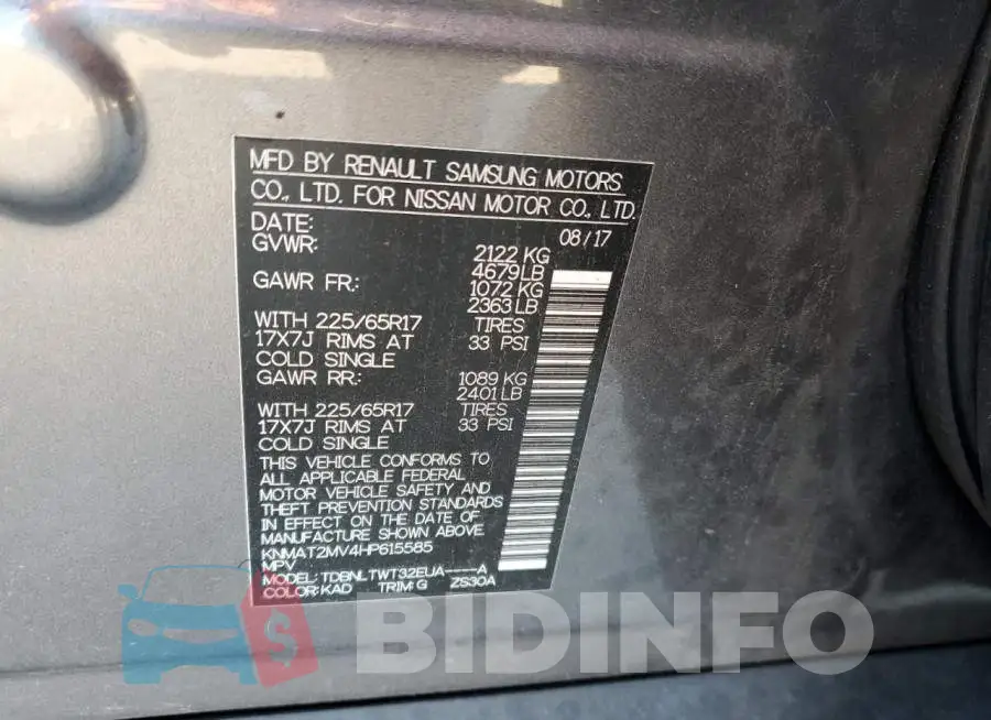 KNMAT2MV4HP615585 Photo# 13