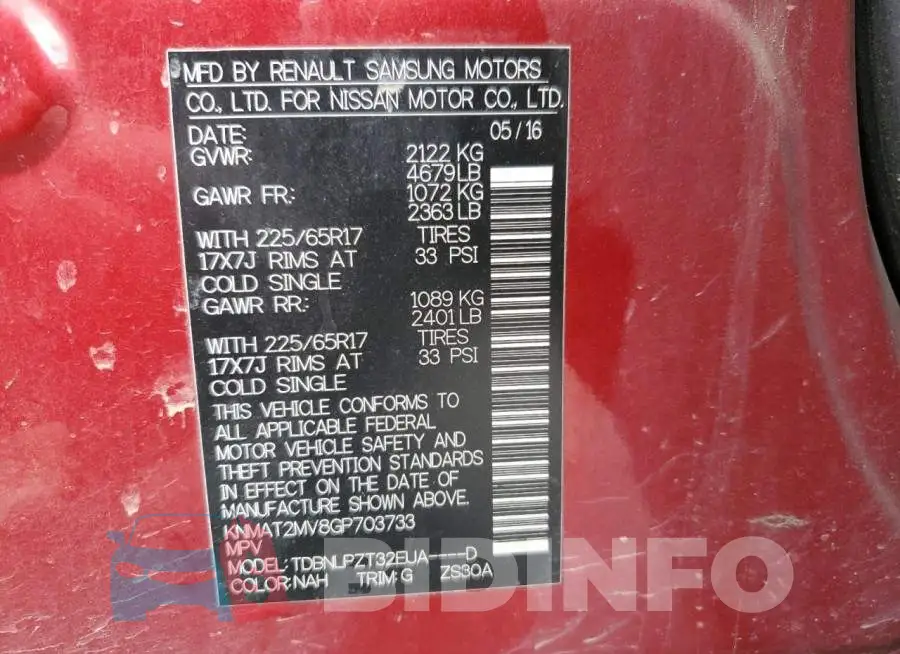 KNMAT2MV8GP703733 Photo# 12