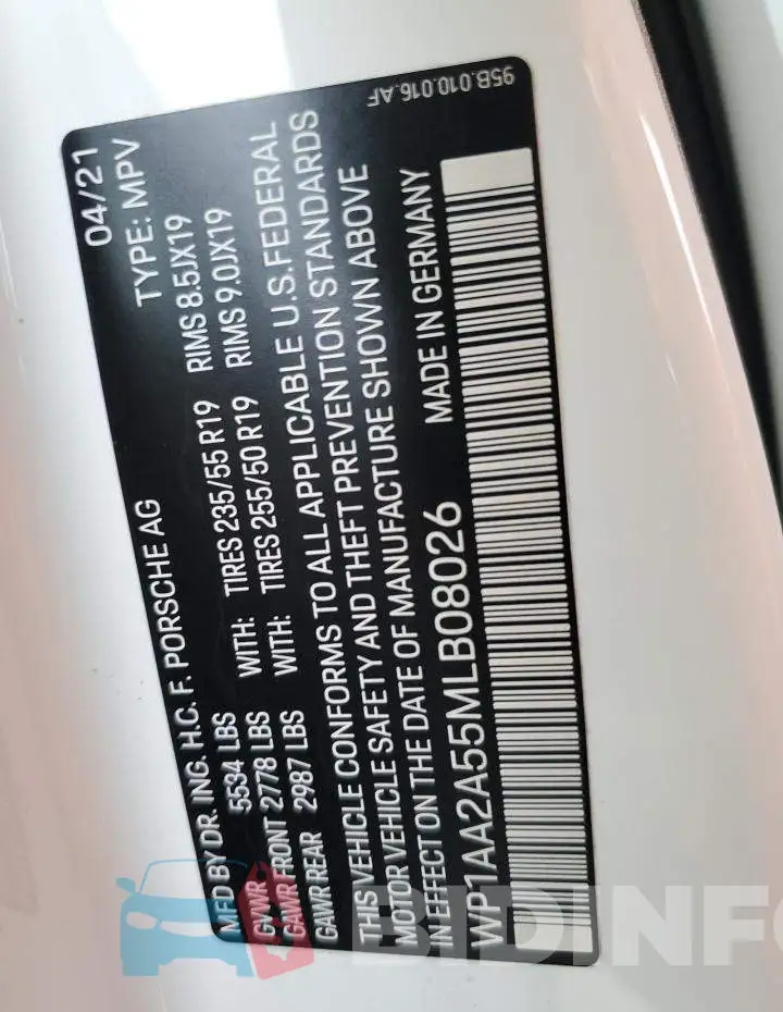 WP1AA2A55MLB08026 Photo# 10