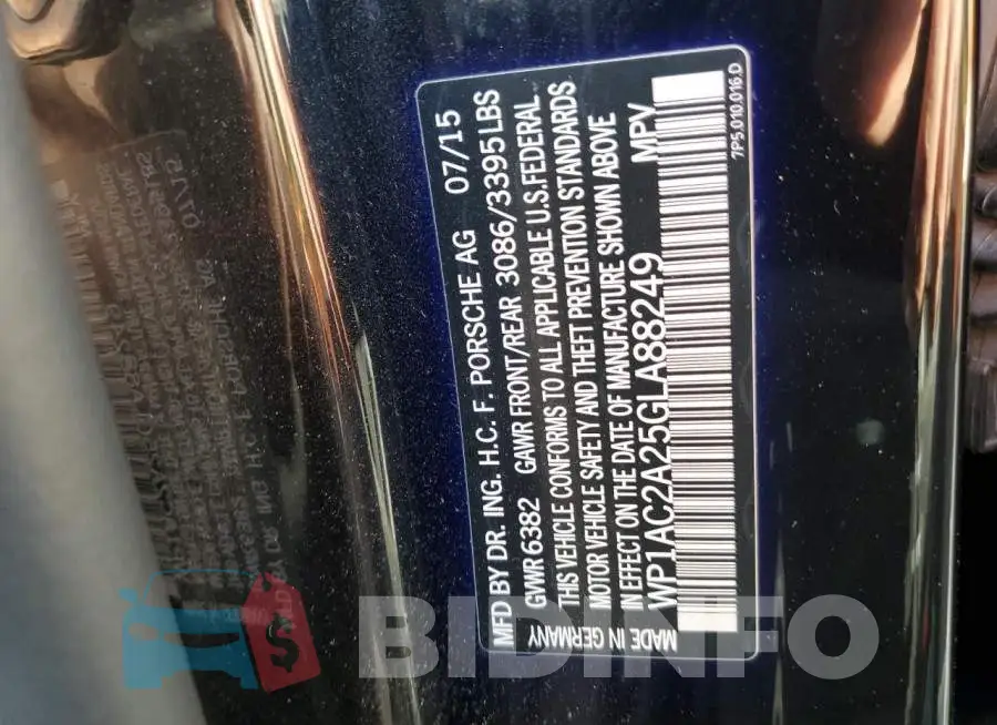 WP1AC2A25GLA88249 Photo# 10