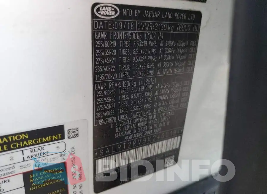 SALRT2RV9K2400194 Photo# 10