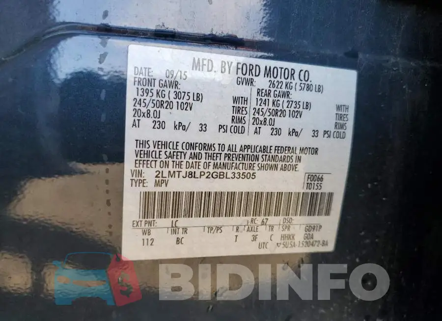2LMTJ8LP2GBL33505 Photo# 12