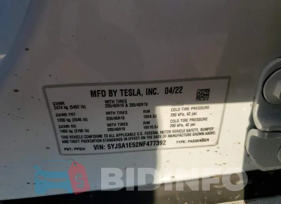 5YJSA1E52NF477392 Photo# 10