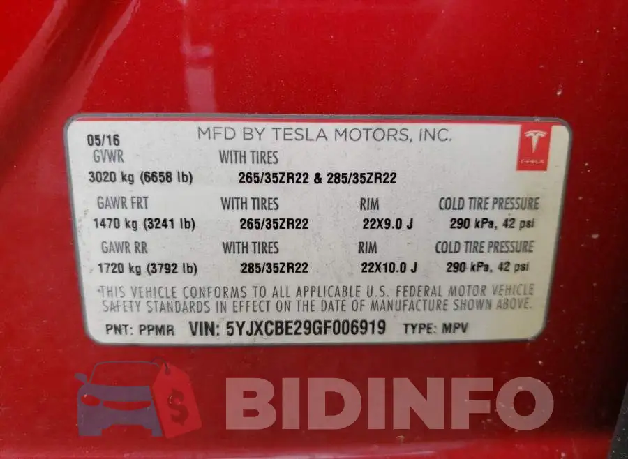 5YJXCBE29GF006919 Photo# 10