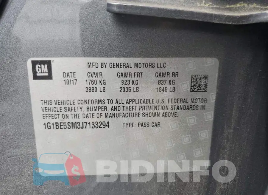 1G1BE5SM3J7133294 Photo# 10