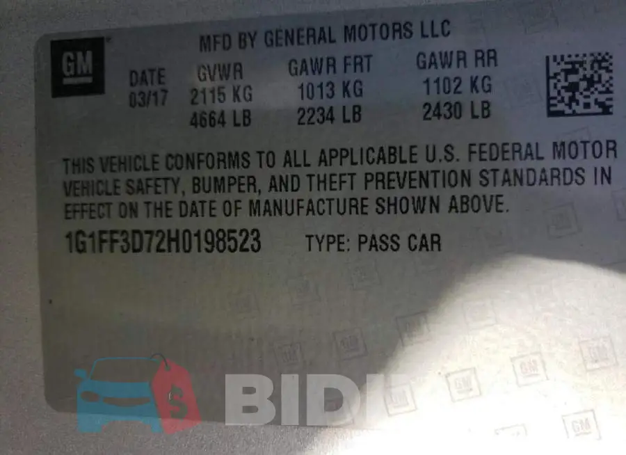 1G1FF3D72H0198523 Photo# 10