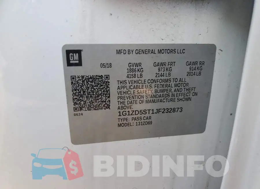 1G1ZD5ST1JF232873 Photo# 12
