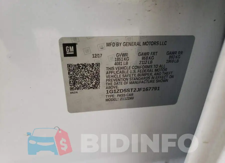 1G1ZD5ST2JF167791 Photo# 10