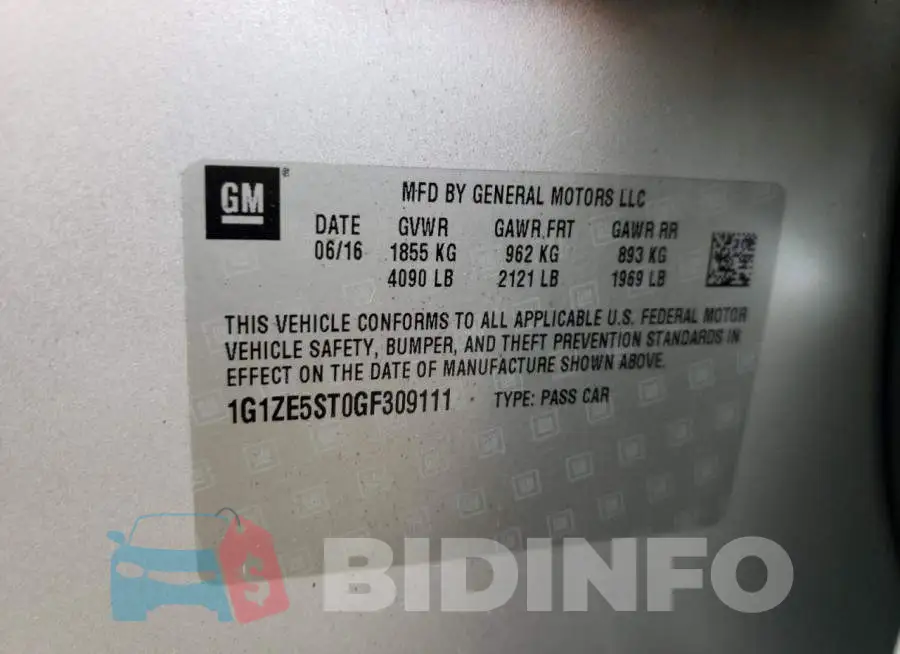 1G1ZE5ST0GF309111 Photo# 10