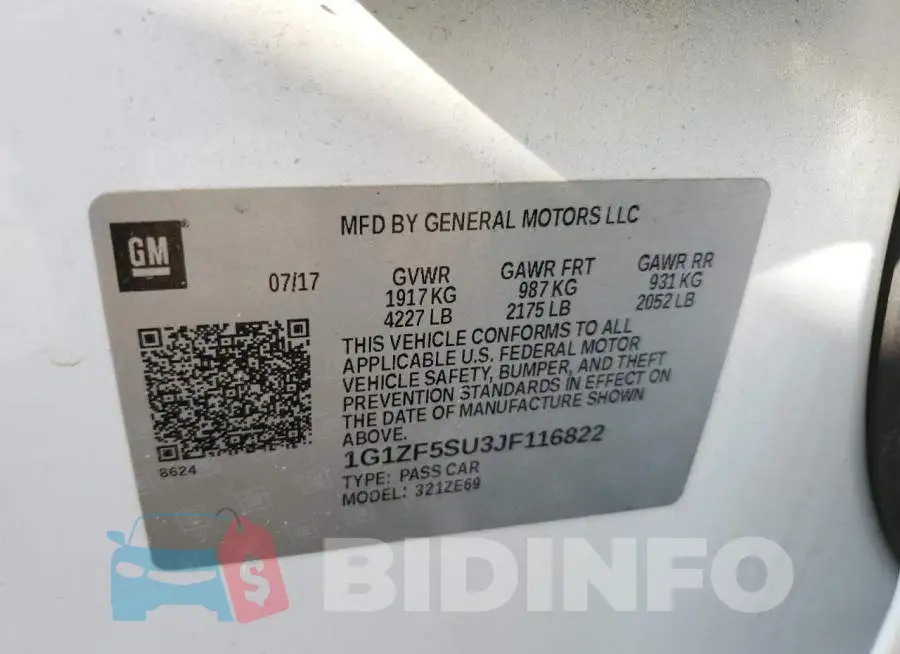 1G1ZF5SU3JF116822 Photo# 12