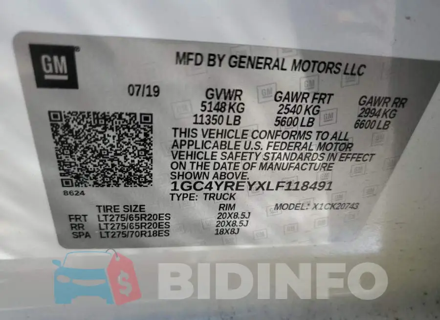 1GC4YREYXLF118491 Photo# 10