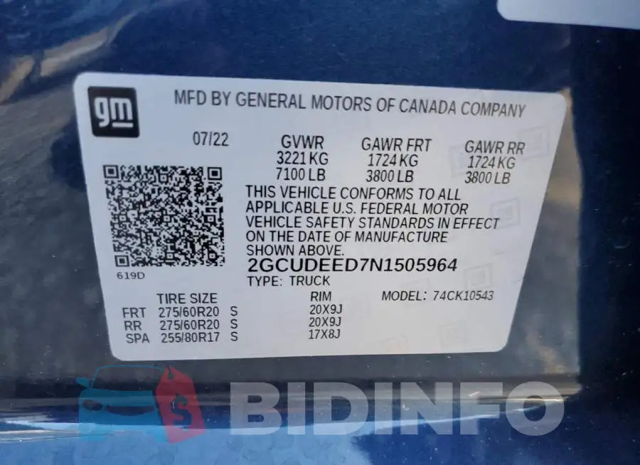 2GCUDEED7N1505964 Photo# 10