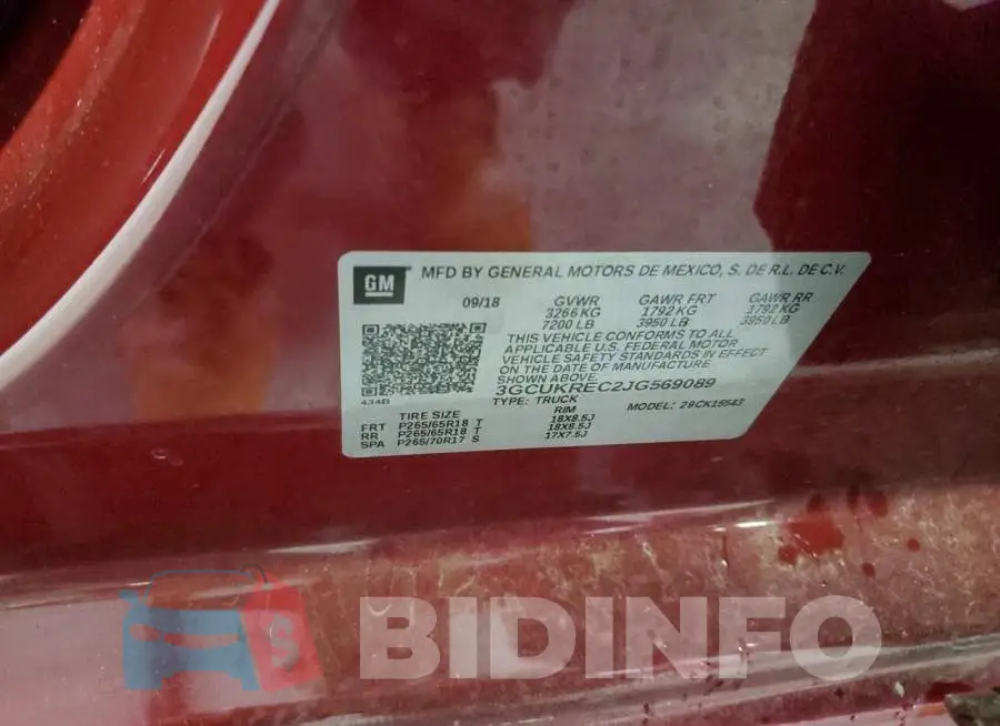 3GCUKREC2JG569089 Photo# 10