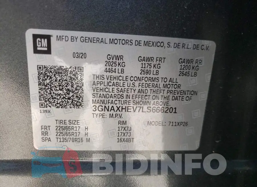 3GNAXHEV7LS666201 Photo# 10