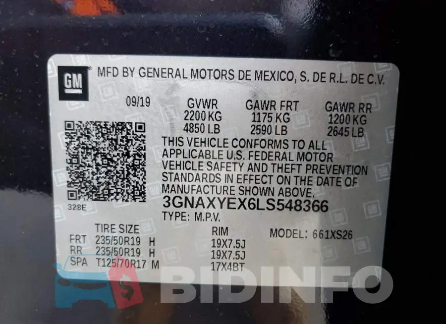 3GNAXYEX6LS548366 Photo# 13