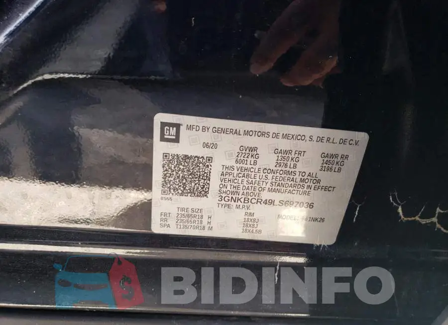 3GNKBCR49LS697036 Photo# 10