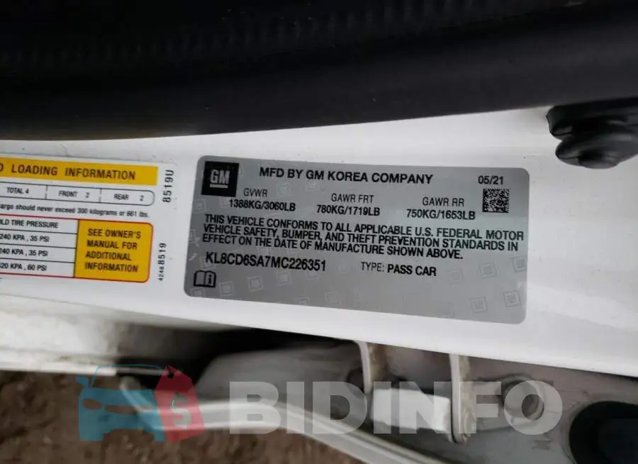 KL8CD6SA7MC226351 Photo# 12