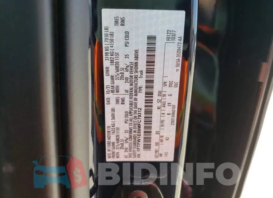 1FTFW1E88MFC79312 Photo# 10