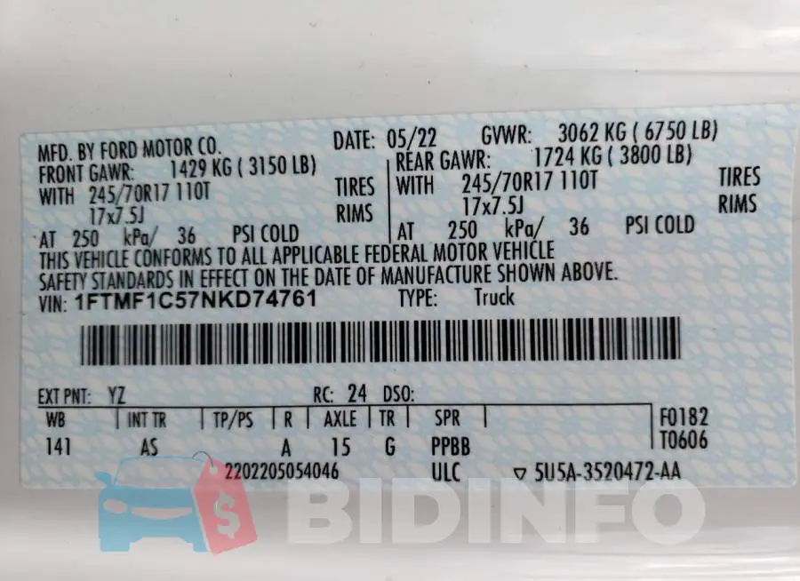 1FTMF1C57NKD74761 Photo# 10