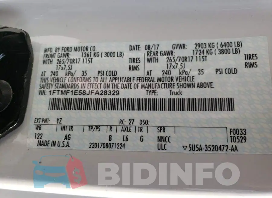 1FTMF1E58JFA28329 Photo# 10