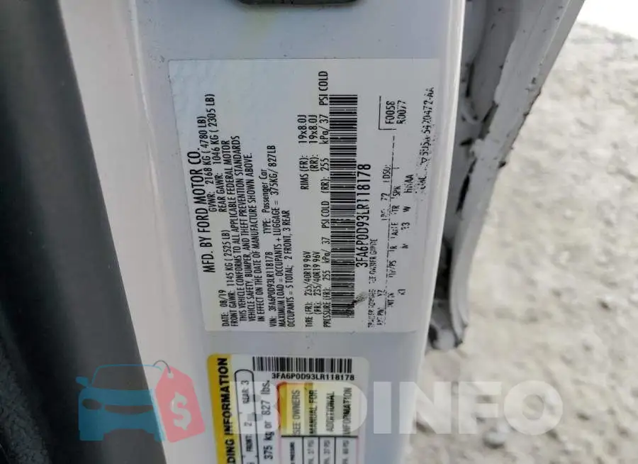 3FA6P0D93LR118178 Photo# 12