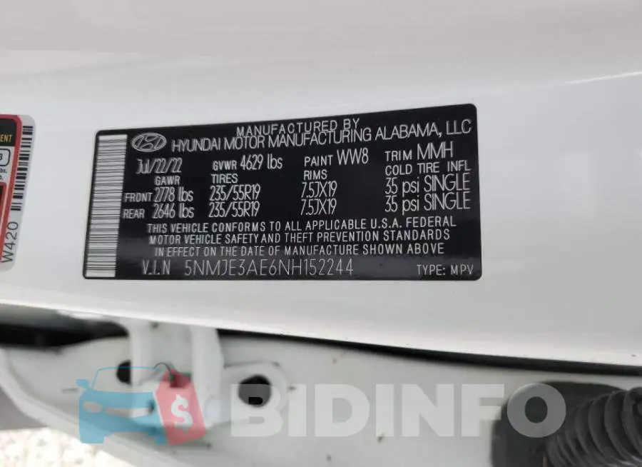 5NMJE3AE6NH152244 Photo# 10