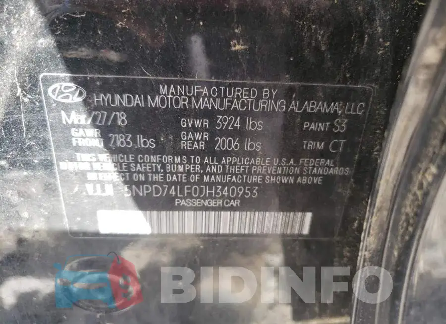 5NPD74LF0JH340953 Photo# 10