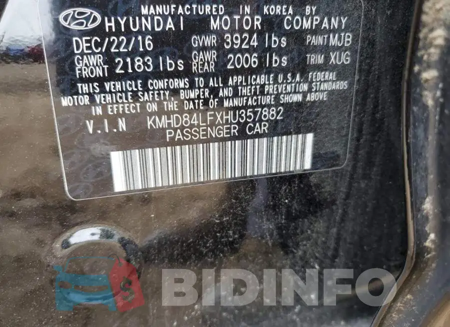 KMHD84LFXHU357882 Photo# 10