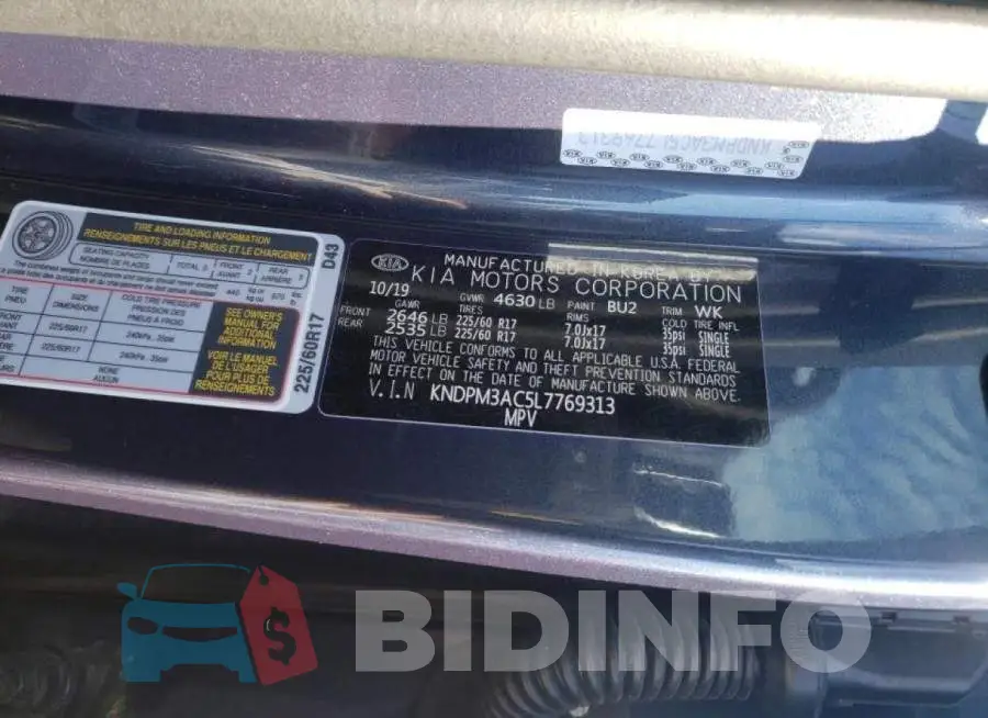 KNDPM3AC5L7769313 Photo# 10