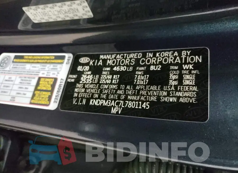 KNDPM3AC7L7801145 Photo# 10