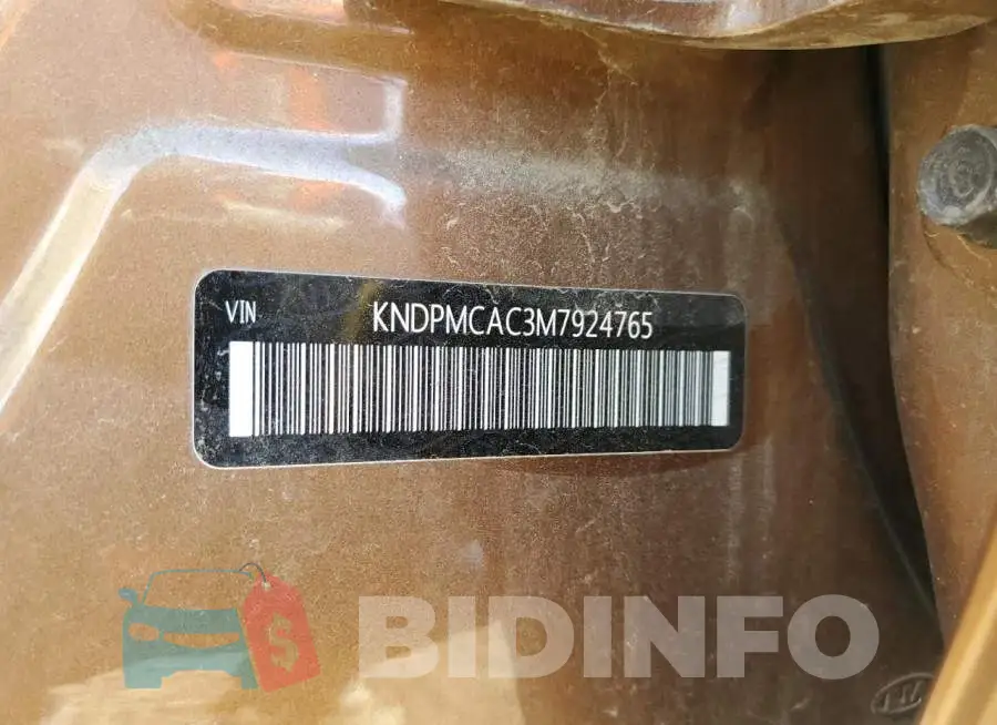 KNDPMCAC3M7924765 Photo# 13