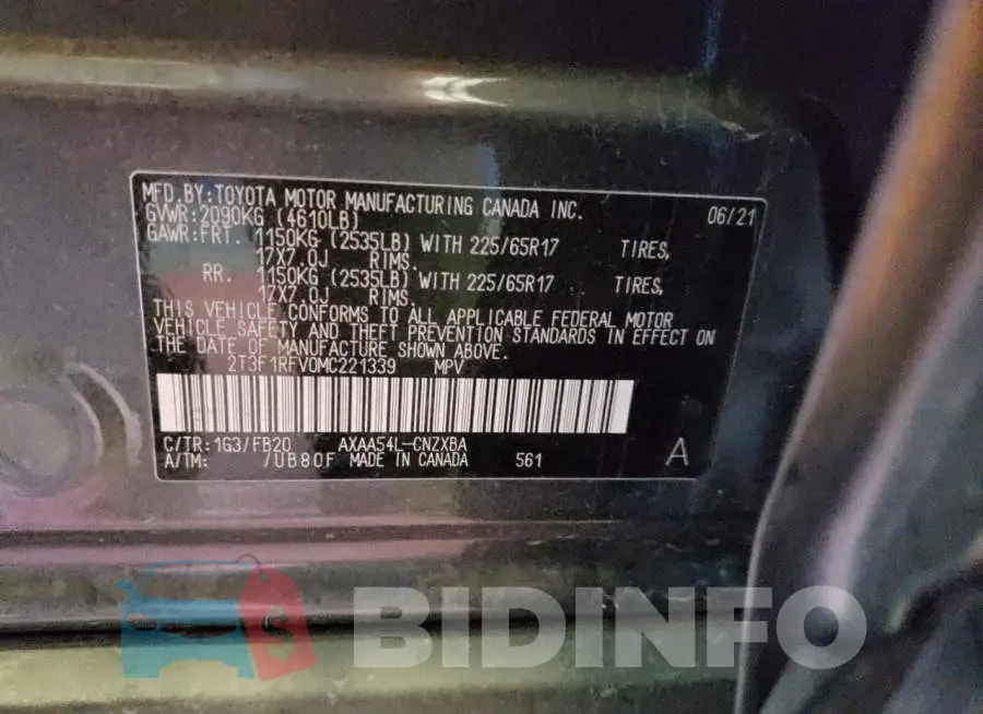 2T3F1RFV0MC221339 Photo# 13