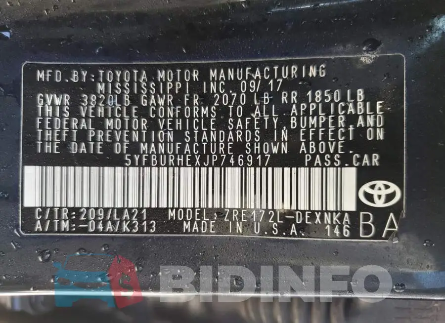 5YFBURHEXJP746917 Photo# 10