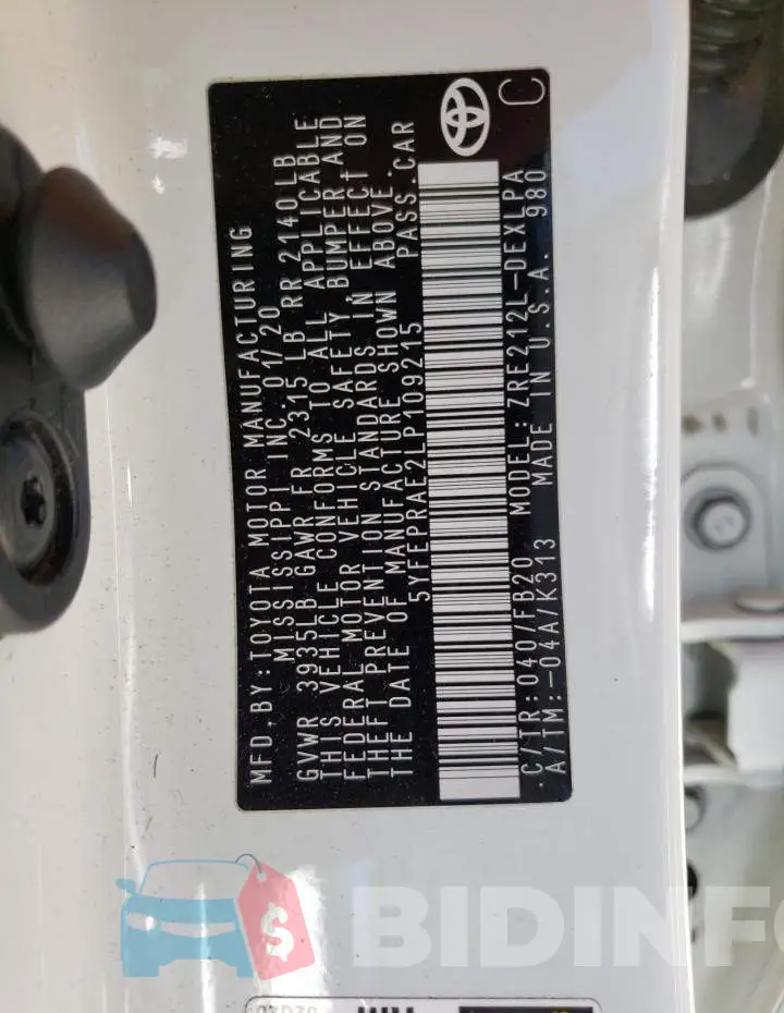 5YFEPRAE2LP109215 Photo# 10