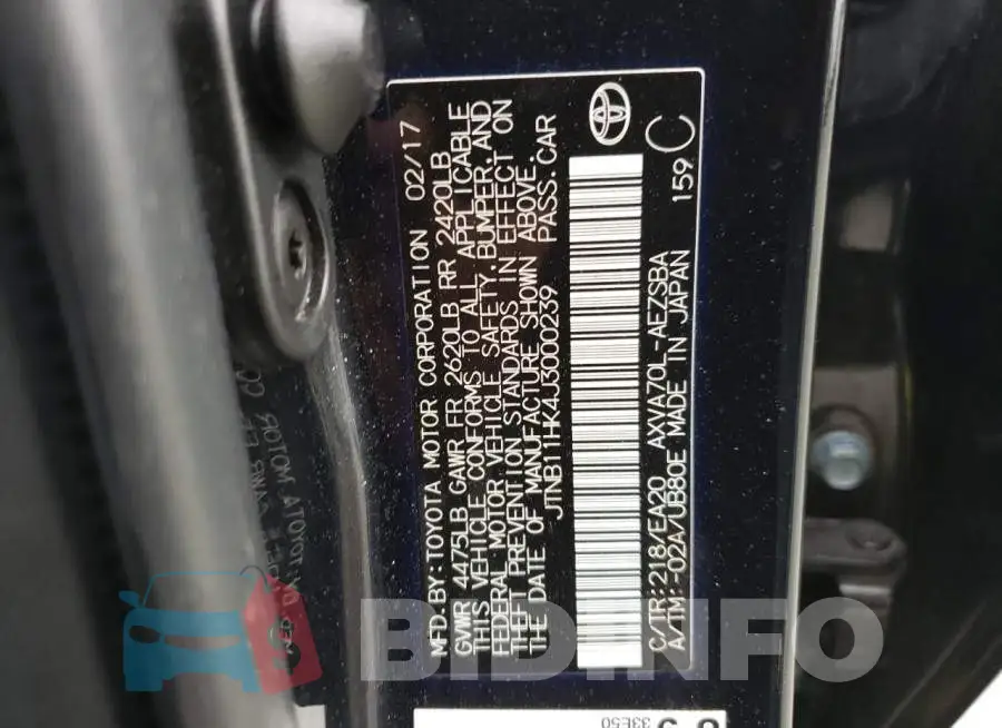 JTNB11HK4J3000239 Photo# 10